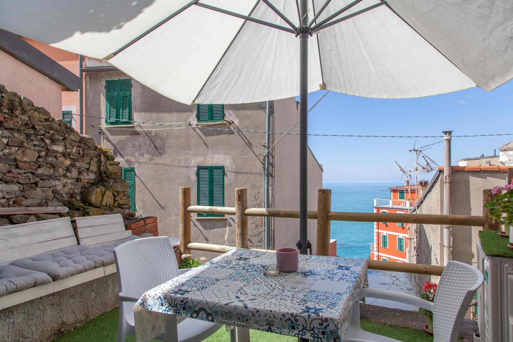 Ariel - Sea View Double Room Riomaggiore Bagian luar foto