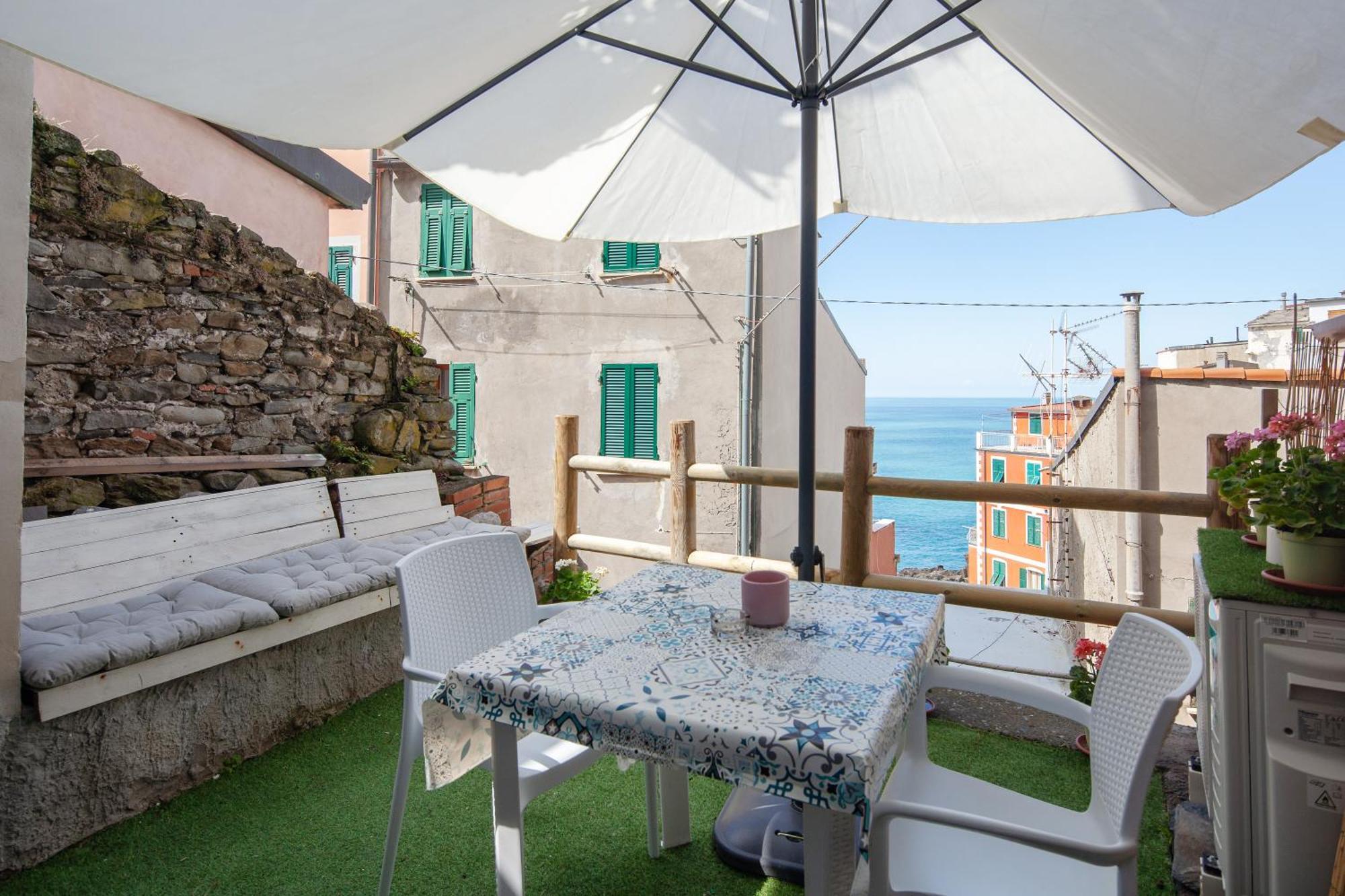 Ariel - Sea View Double Room Riomaggiore Bagian luar foto